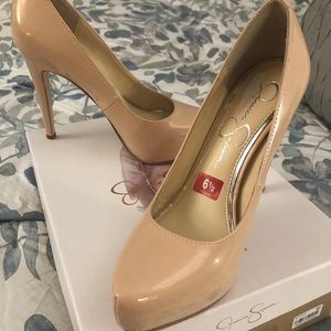 Shoes, clutch bag and leather jacket